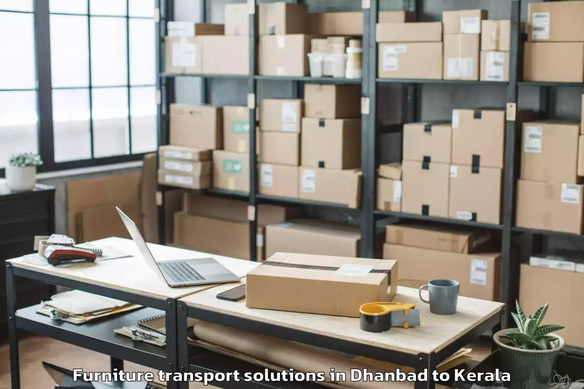 Professional Dhanbad to Kozhippara Furniture Transport Solutions